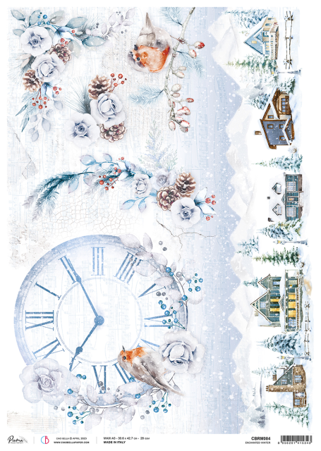 Ciao Bella Rice Paper A3 Enchanted Winter