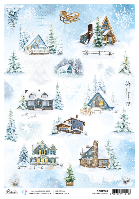 Ciao Bella Rice Paper A4 Dreaming Cottage