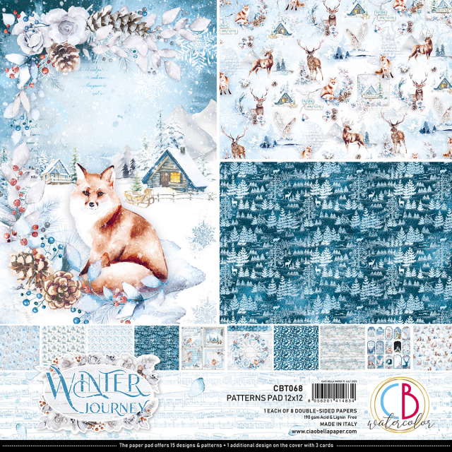 Ciao Bella 12 x 12 Inch Pad Winter Journey Patterns