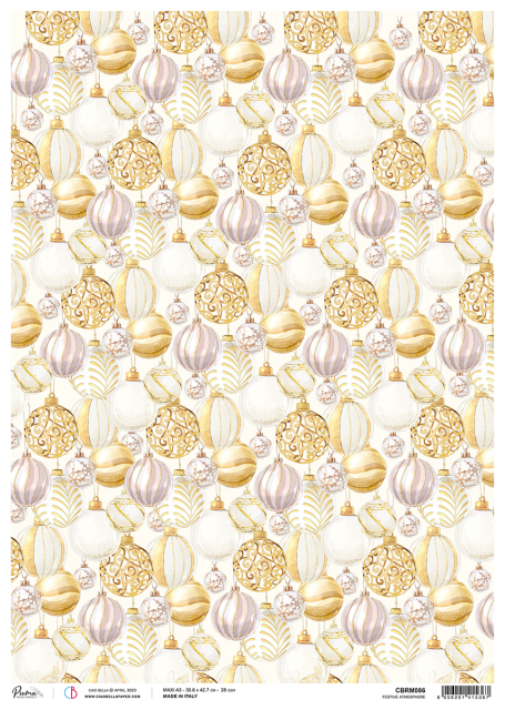 Ciao Bella Rice Paper A3 Festive Atmosphere