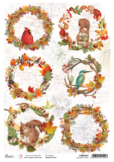 Ciao Bella Rice Paper A4 Autumn Compositions