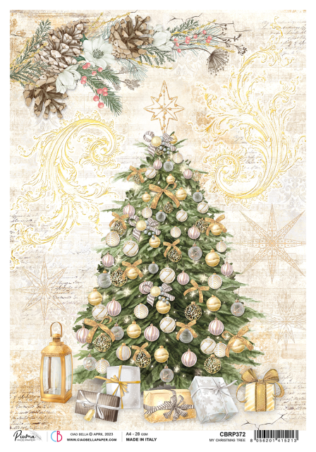 Ciao Bella Rice Paper A4 Christmas Tree