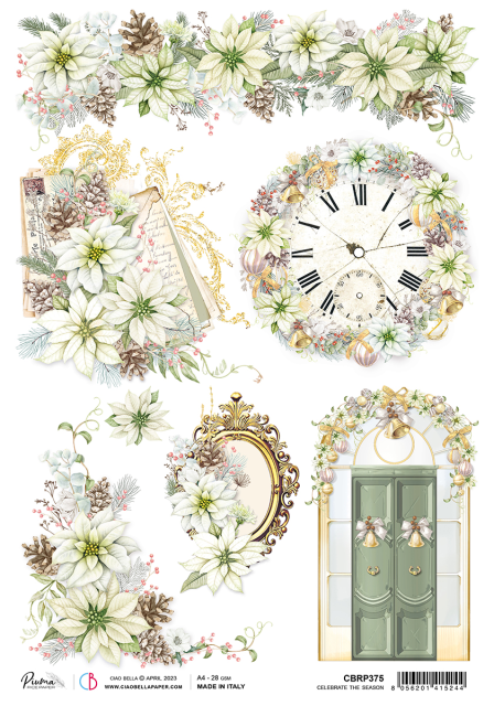 Ciao Bella Rice Paper A4 Celebrate the Season