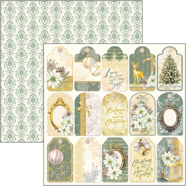 Ciao Bella 12 x 12 Inch Paper Pad Sparkling Christmas