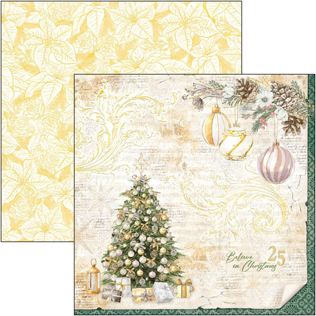 Ciao Bella 8 x 8 Inch Paper Pad Sparkling Christmas