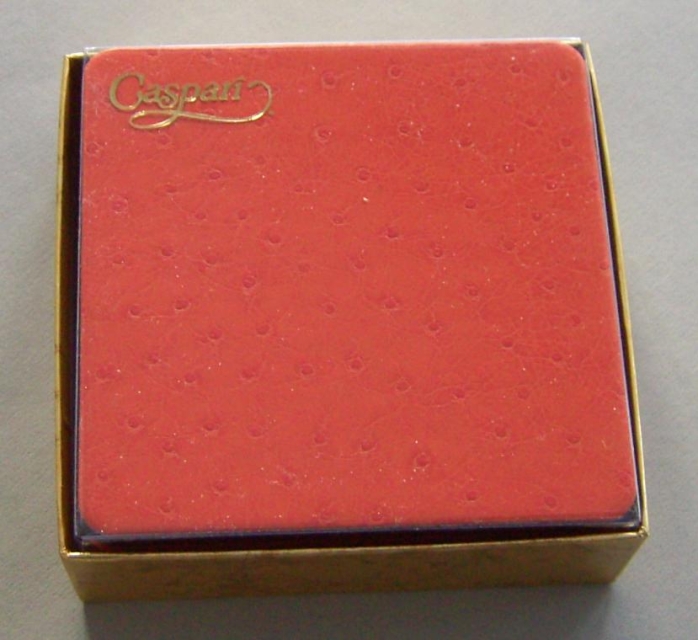 Caspari Glasuntersetzer Coaster Set mit 8 Stück orange