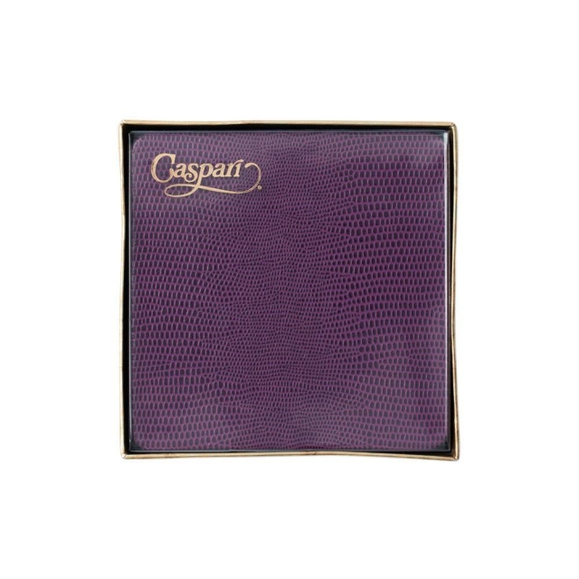 Caspari Untersetzer / Coaster quadratisch aubergine