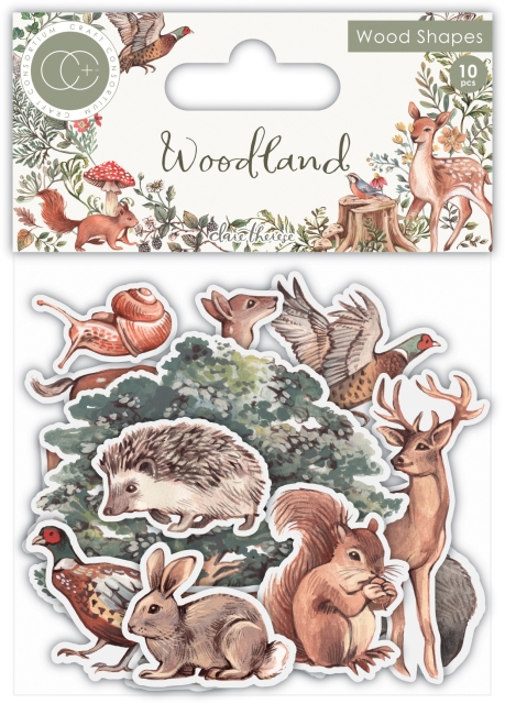 Craft Consortium Woodland Printed Wood Shapes