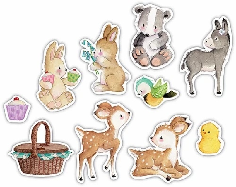 Craft Consortium Bluebells and Buttercups Wooden Shapes