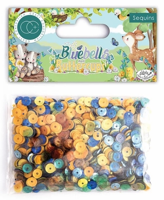Craft Consortium Bluebells and Buttercups Sequins Pailletten