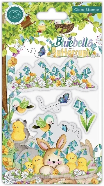 Craft Consortium Clear Stamp Transparenter Stempel Bluebells and Buttercups Chicks