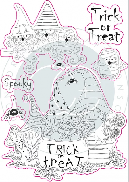 Craft Consortium Clear Stamp Transparenter Stempel Happy Haunting Trick or Treat