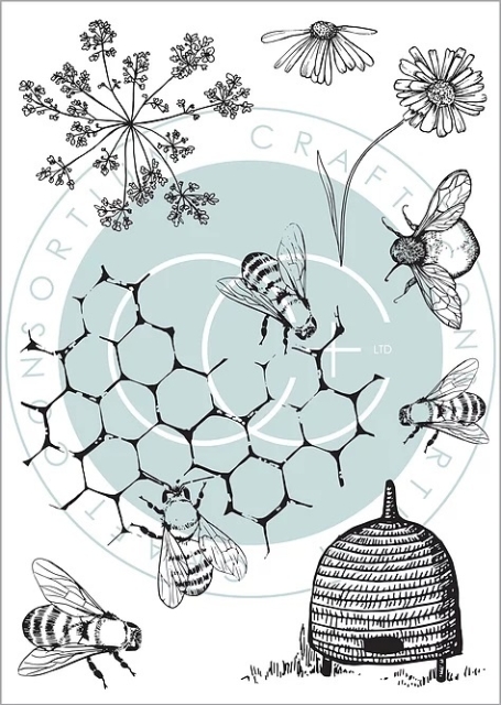 Craft Consortium Tell the Bees Special Edition Clear Stamp Transparenter Stempel Animals