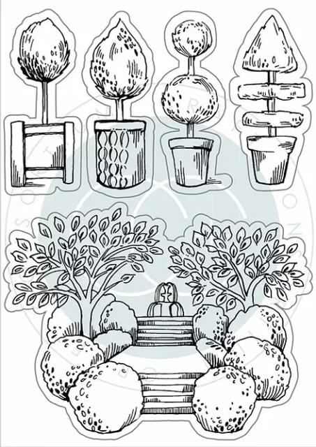 Craft Consortium Clear Stamp Transparenter Stempel Secret Garden