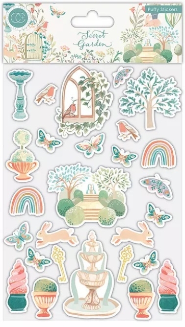 Craft Consortium Secret Garden Puffy Stickers