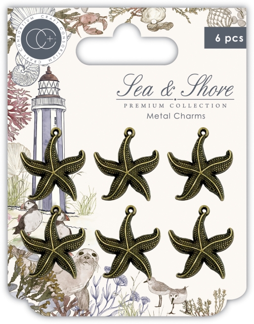 Craft Consortium Sea & Shore Metal Charms Star Fish