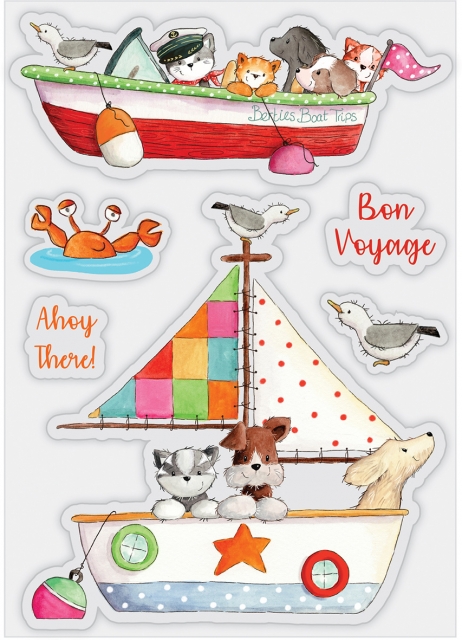 Craft Consortium Clear Stamp Transparenter Stempel Sandy Paws Bon Voyage