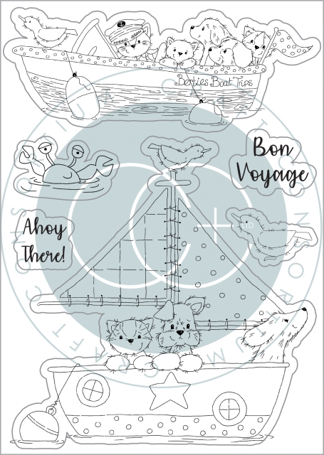 Craft Consortium Clear Stamp Transparenter Stempel Sandy Paws Bon Voyage