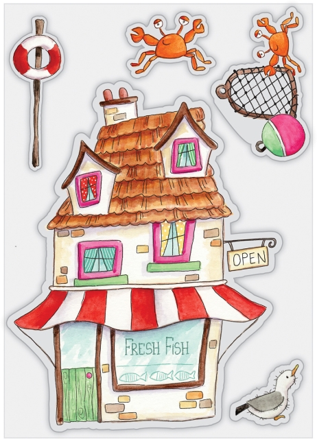 Craft Consortium Clear Stamp Transparenter Stempel Sandy Paws Fresh Fish