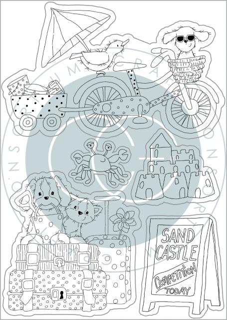 Craft Consortium Clear Stamp Transparenter Stempel Sandy Paws Sand Castle