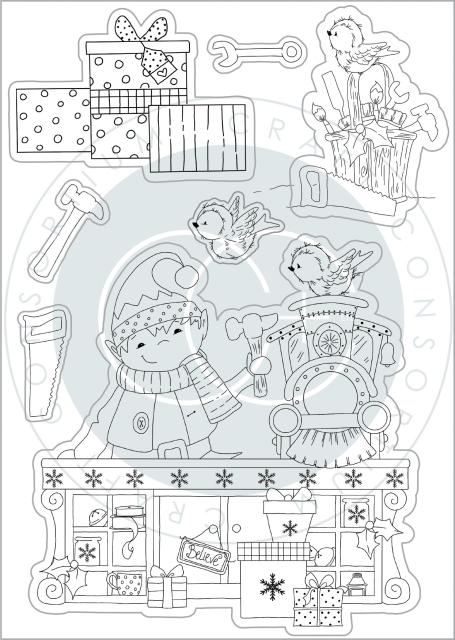 Craft Consortium Clear Stamp Transparenter Stempel Made by Elves Workshop