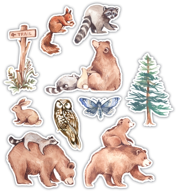 Craft Consortium Wooden Shapes In the Forest