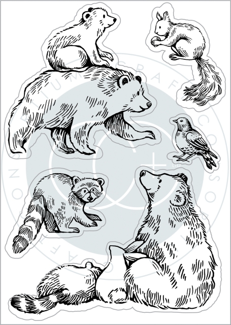 Craft Consortium Clear Stamp Transparenter Stempel In the Forest Bear