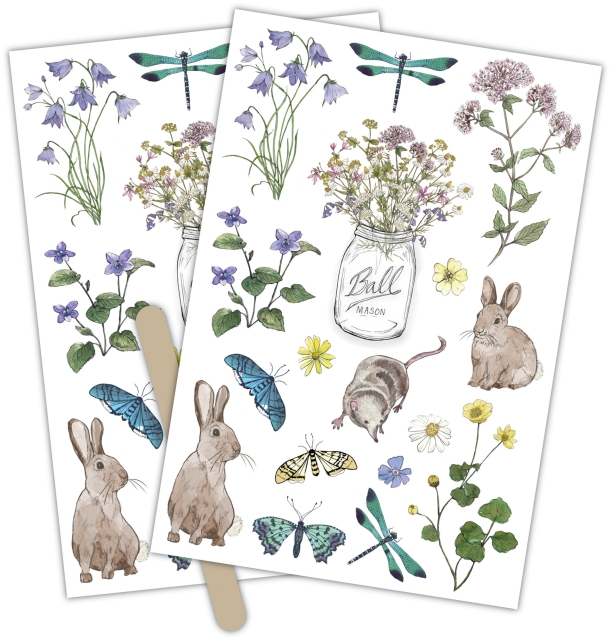 Craft Consortium Wildflower Meadow Special Edition Rub-on Transfers