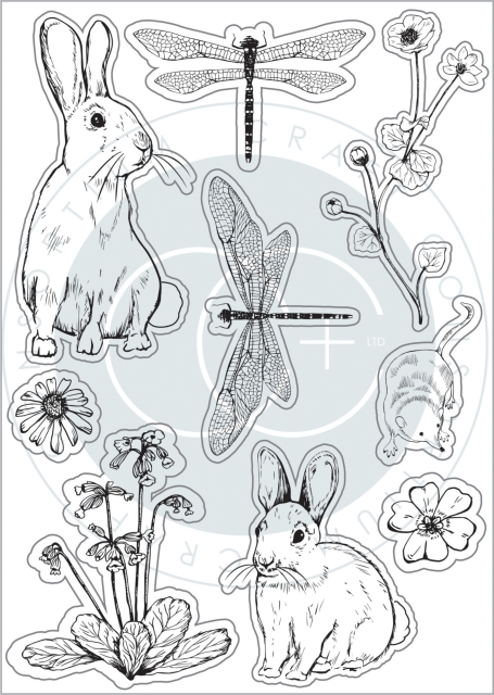Craft Consortium Clear Stamp Transparenter Stempel Wildflower Meadow Special Edition