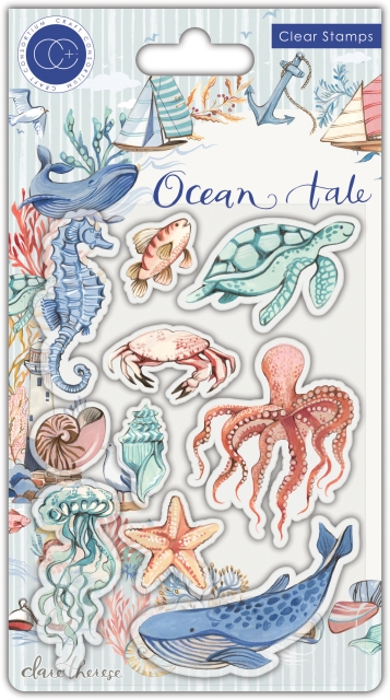 Craft Consortium Clear Stamp Transparenter Stempel Ocean Tale Sea Life