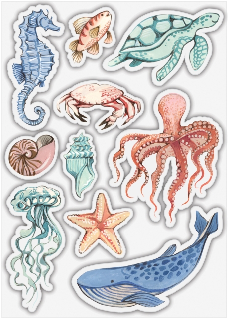 Craft Consortium Clear Stamp Transparenter Stempel Ocean Tale Sea Life