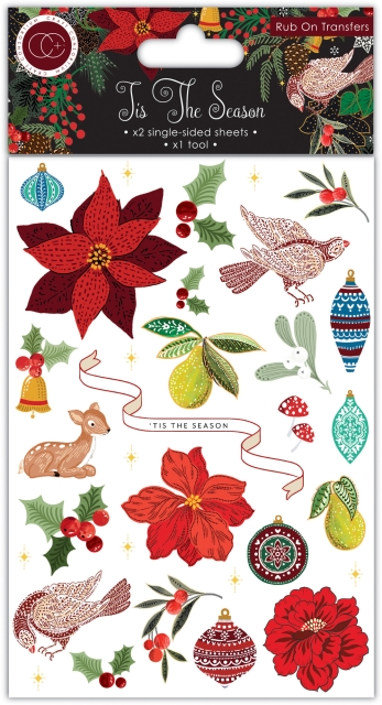 Craft Consortium Tis the Season Rub-on Transfers
