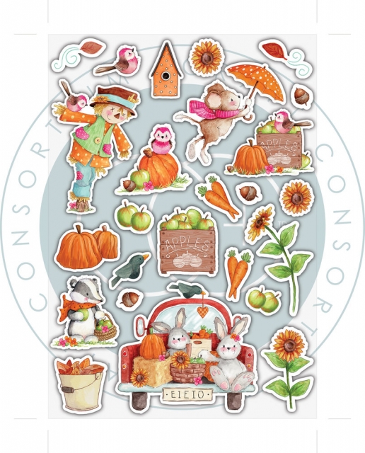 Craft Consortium Happy Harvest Puffy Stickers