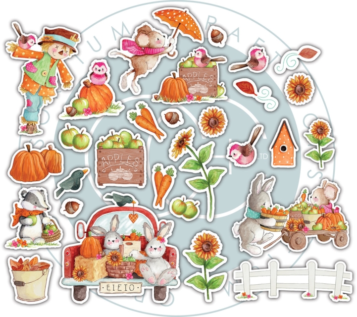 Craft Consortium Happy Harvest Chipboard Ephemera