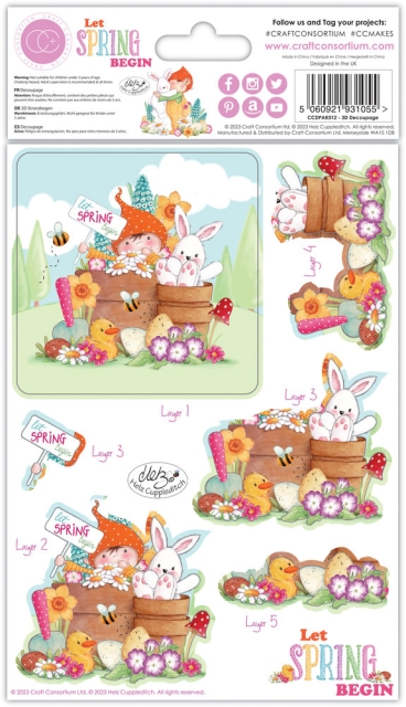 Craft Consortium 3D Decoupage Set Let Spring Begin