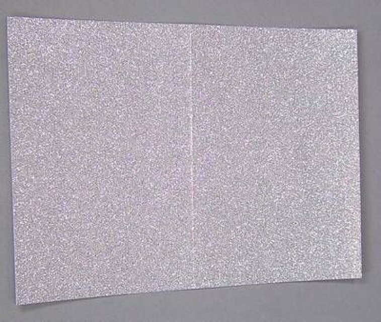 Glitter Doppelkarte 190 Gramm silber