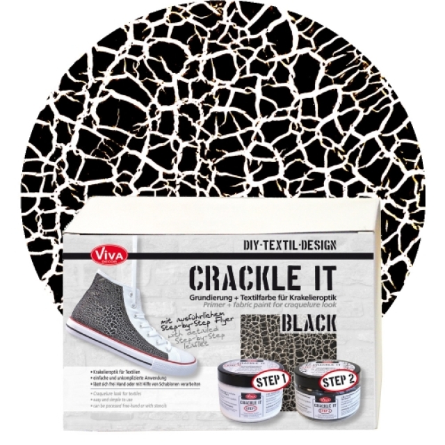 VIVA Decor Crackle it, Set Schwarz