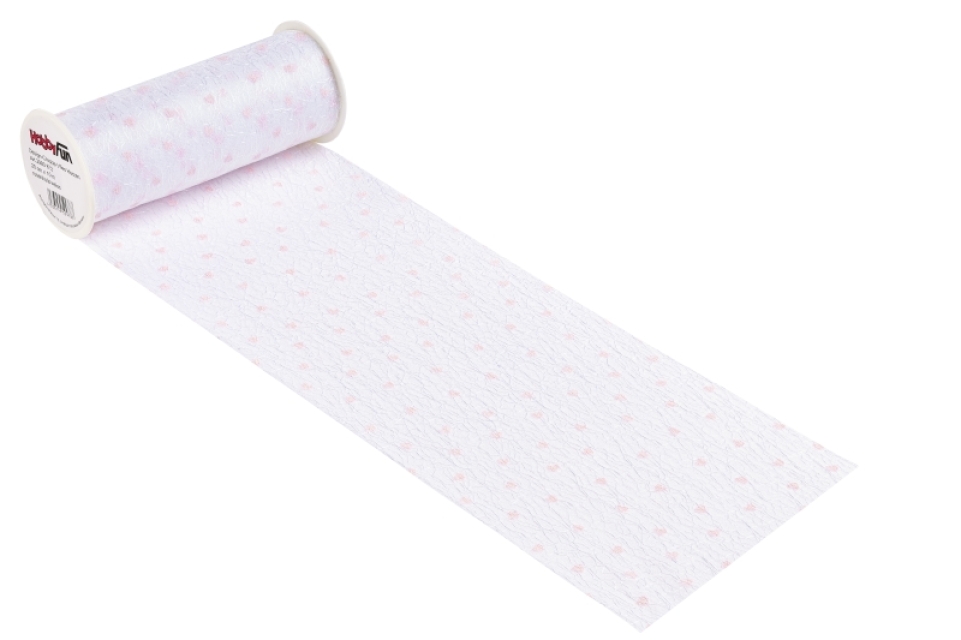 Creapop Design-Crackle Vlies pro Meter Herzen rosenholz / weiss