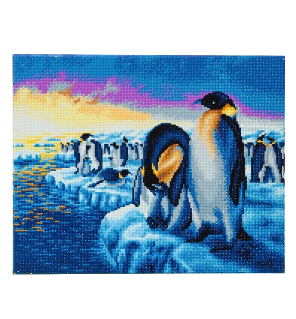 Craft Buddy CAK-A60 Framed Crystal Art Holzrahmen Penguins of the Arctic