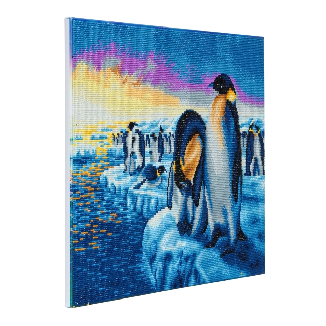 Craft Buddy CAK-A60 Framed Crystal Art Holzrahmen Penguins of the Arctic