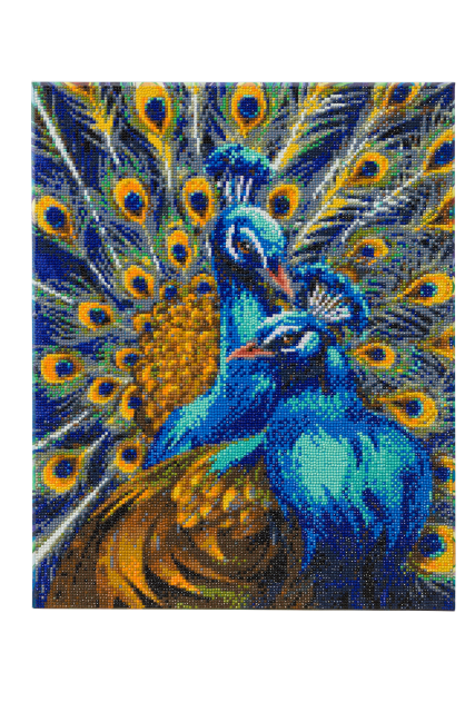 Craft Buddy CAK-JB1 Framed Crystal Art Holzrahmen Blue Rapsody Peacock
