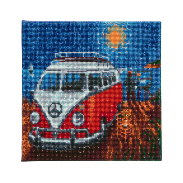 Craft Buddy CAK-PA1 Framed Crystal Art Holzrahmen Camper Van Go
