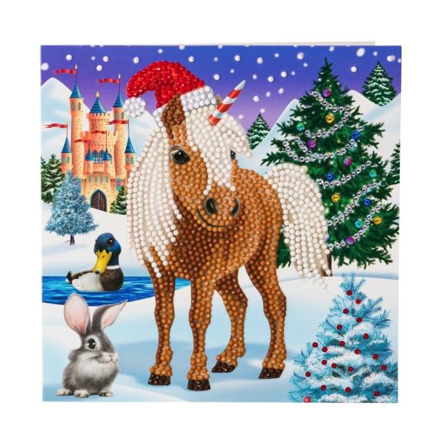 Craft Buddy CCK-XM37 Crystal Card Kit 18 x 18 cm Winter Horse