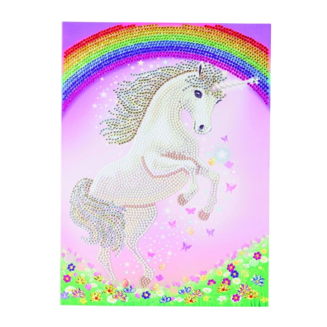 Craft Buddy CCKXL-3 Giant Crystal Art Card 21 x 29 cm Unicorn Rainbow