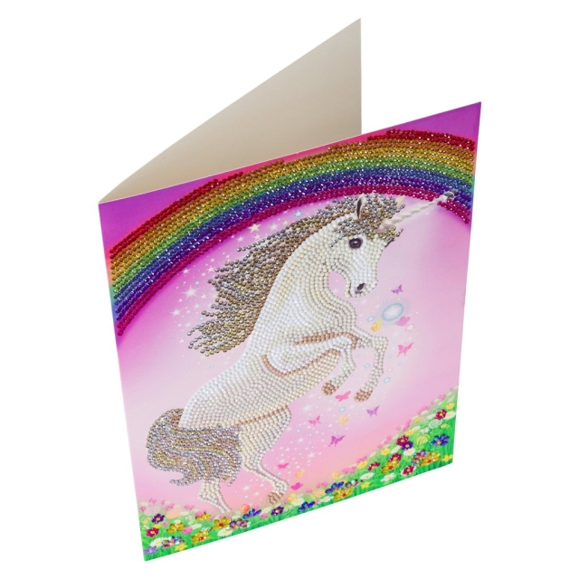 Craft Buddy CCKXL-3 Giant Crystal Art Card 21 x 29 cm Unicorn Rainbow