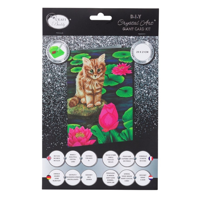 Craft Buddy CCKXL-5 Giant Crystal Art Card 21 x 29 cm Lily's Pond