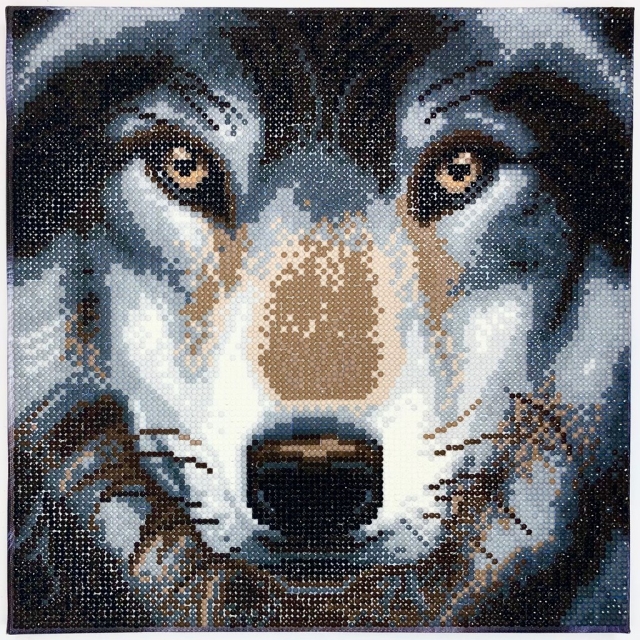 Craft Buddy CAK-A91M Framed Crystal Art Holzrahmen Wolf