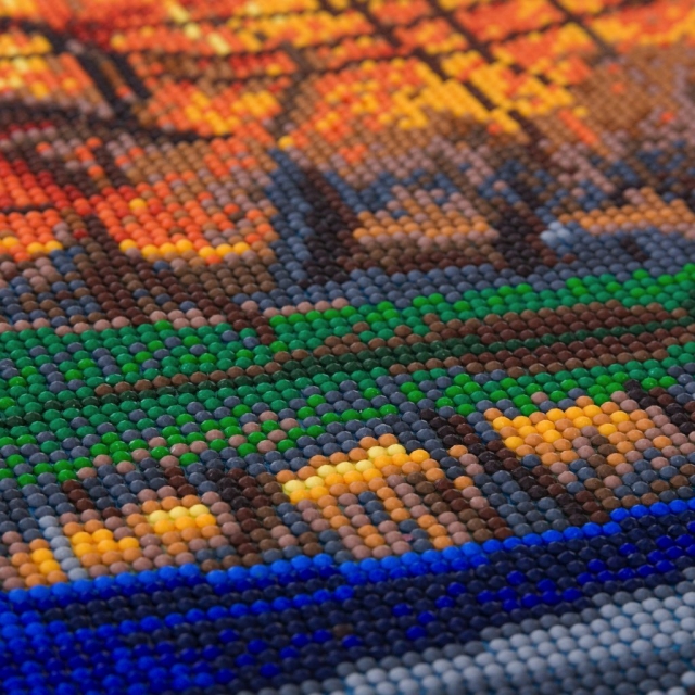 Craft Buddy CAK-A101L Framed Crystal Art Holzrahmen Autumn Forest Boat