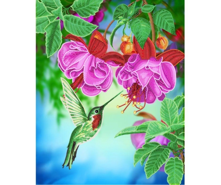 Craft Buddy CAK-A100L Framed Crystal Art Holzrahmen Hummingbird