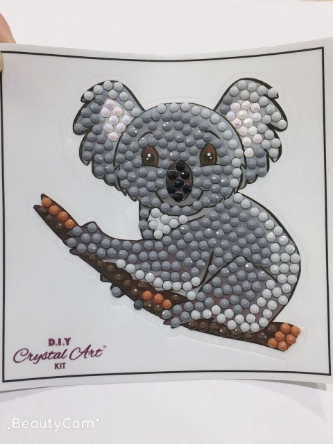 Craft Buddy CAMK-52 Crystal Motif Kit Kristallkunst Sticker Koala Bear